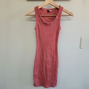 3/$20 UPCYCLED Pink Salmon Dyed Sleeveless Bodycon Dress, Xsmall